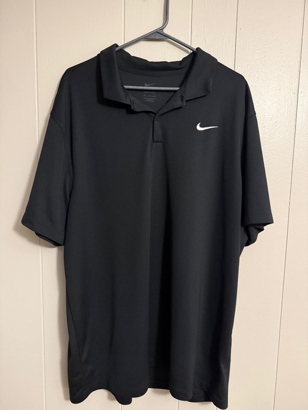 Nike Black Polo with White Swoosh